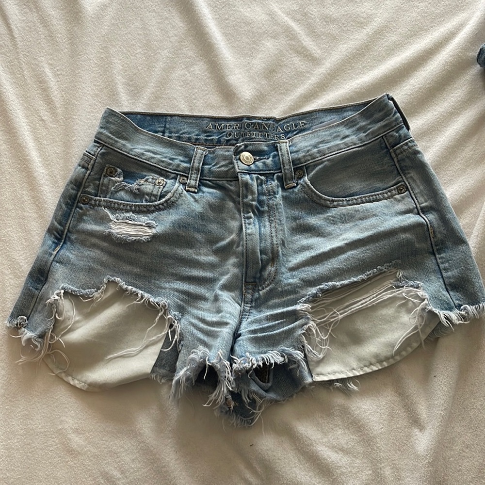 AE Mid-Rise Denim Shorts
